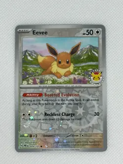 Eevee 74/131 Prismatic Evolutions Pokemon Day Stamp Promo Pokemon TCG - Image 1