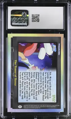 2000 Topps Pokemon TV Series 2 Tower of Terror Ep. 22 Rainbow Foil CGC 8.5 - Image 2