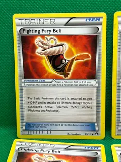 Pokemon Tcg Fighting Fury Belt (99/134) BREAKpoint Non Holo x4 - Image 2