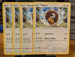 Pokemon TCG Crown Zenith Tauros Non-Holo Rare 106/159 x4 Playset - Image 1