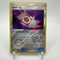 Trainer Spell Tag 190/214 Pokemon Sun & Moon 2018 Lost Thunder Reverse Holo LP - Image 1