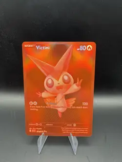 2025 Pokemon Red Monochrome VICTINI EN 171/086 SV: Black Bolt White Flair - Image 1