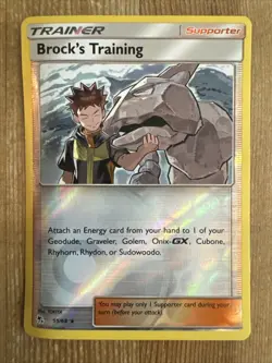 Brock's Training 2019 Pokemon, Hidden Fates, 55/68 Reverse Holo Rare DMG - Image 1