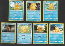 Psyduck Pokemon Card Collection Set of 7 English Cards With Holo Rare Water - Image 1