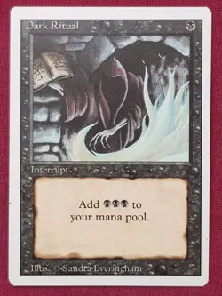 Magic The Gathering REVISED EDITION DARK RITUAL black card MTG - Image 1