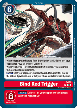 P-180 - Bind Red Trigger - Digimon Card Game - Image 1