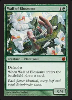 [1x] Wall of Blossoms - Foil Near Mint, English From the Vault: Twenty MTG Magic - Image 1