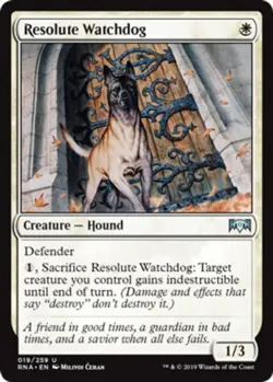 Light Play x 1 Resolute Watchdog - Foil Ravnica Allegiance - Image 1