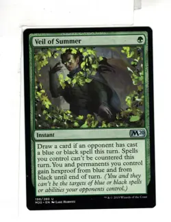 MTG SkeenAB Veil of Summer from M20. NM. - Image 1