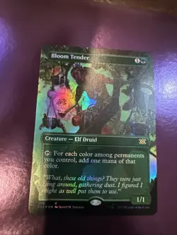 MTG Double Masters Bloom Tender #366 Borderless Foil Near Mint NM Rare Magic 2X2 - Image 1