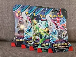 Pokemon TCG Twilight Masquerade Sleeved Booster Packs Lot Of 5 - Image 1
