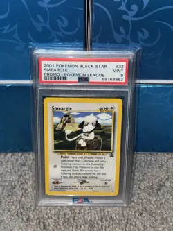 2001 POKEMON SMEARGLE #32 BLACK STAR PROMO POKEMON LEAGUE PSA 9 Near Mint - Image 1