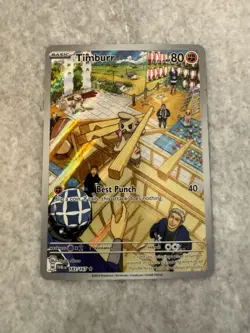 Pokemon TCG Timburr Illustration Rare SV06 Twilight Masquerade 183/167 NM - Image 1