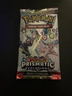 21.78g HEAVY Prismatic Evolutions Pokemon Sealed Booster Pack New - Image 2