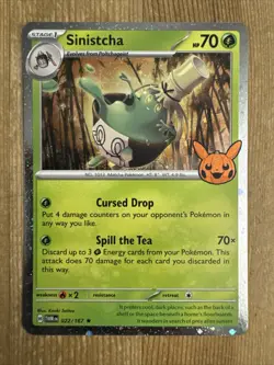 Sinistcha 022/167 | Halloween Promo Holo | Pokemon | Trick or Trade 2024 - Image 1