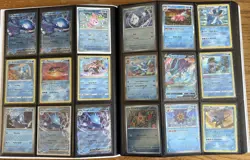Pokemon Binder Lot 396 Cards MIXED LANGUAGE Rare Reverse Holo Ex VMax Gx Promos - Image 5