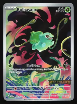 Bulbasaur 133/132 ME01: Mega Evolution STAMPED Promo Pokemon Card NEAR MINT - Image 1
