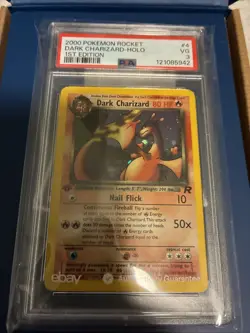PSA 3 VG Dark Charizard 1st Edition Holo 4/82 2000 Team Rocket WoTC Pokemon - Image 2
