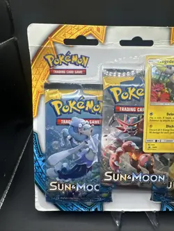 2017 POKEMON SUN & MOON BASE SET 3 PACK W/ TOGEDEMARU SM09 SEALED BLISTER PACK F - Image 2