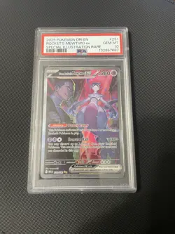 PSA 10 Team Rocket's Mewtwo ex 231/182 Pokemon Destined Rivals Full Art Graded - Image 1