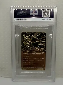 1999 BURGER KING POKEMON GOLD METAL CARD CHARIZARD PSA 8 NM-MINT - Image 2
