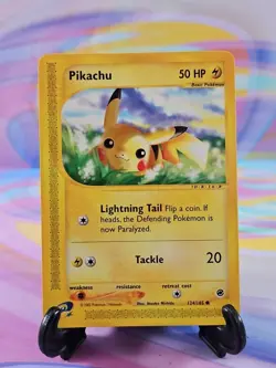 Pokemon TCG Expedition Card | Pikachu 124/165 Common - Image 1