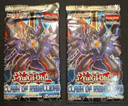 Two Yu Gi Oh! Clash Rebellions 1st Edition- 9 card booster packs (NEW & SEALED) - Image 1