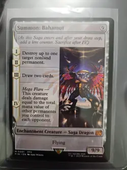 Summon: Bahamut Final Fantasy Magic the Gathering Mythic Rare Card - Image 1
