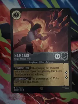 Namaari SingleMinded Rival 197/204 Foil Reign Of Jafar Bonus Card STITCH 166/204 - Image 4