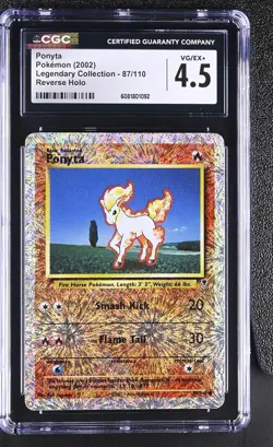 CGC 4.5 Ponyta 2002 Legendary Collection 87/110 Reverse Holo Pokemon Card - Image 1