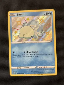Pokemon TCG Snom Baby Shiny SV033/SV122 Shining Fates Vault Rare Card - Image 1