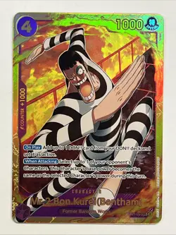 One Piece Card Game Mr.2 Bon Kurei (Bentham) EB01-061 SEC Secret Rare - Image 1