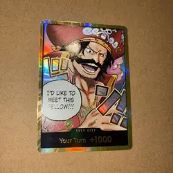 One Piece - Don!! Card, Gold Don!! Alt Art OP13 Carrying on His Will Gol.D.Roger - Image 2