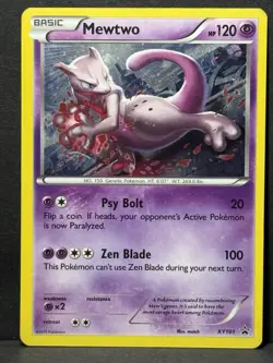 Pokemon Mewtwo TCG XY101 XY Promo Holo Card MP - Image 1