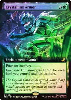 Crystalline Armor Foil Extended Art Avatar: The Last Airbender NM MTG - Image 1