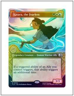 1x Katara, the Fearless, Showcase Art Foil, Avatar, Magic MTG NM - Image 1