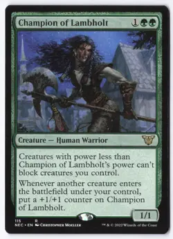 Champion of Lambholt R Commander: Kamigawa: Neon Dynasty 115 NM - Image 1
