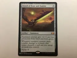 MTG The List SWORD OF FEAST AND FAMINE LP (3074) Graded Power - Image 1