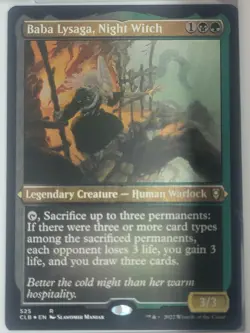 Baba Lysaga, Night Witch 525 Etched FOIL Rare Baldur's Gate MTG Near Mint - Image 1
