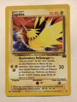 Pokemon Portuguese ZAPDOS Black Star Promo Card #23 RARE - Image 1