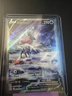 Suicune V GG38/GG70 Crown Zenith: Galarian Gallery Holo Pokemon Card TCG NM - Image 1