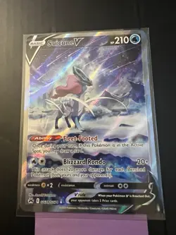 Suicune V GG38/GG70 Crown Zenith: Galarian Gallery Holo Pokemon Card TCG NM - Image 3