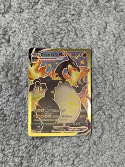 Pokemon Charizard VMax HP330 Claw Slash Gold Foil Fan Art NM! - Image 1