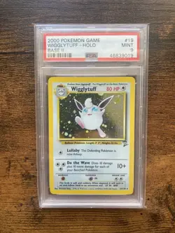 2000 POKEMON BASE SET 2 #19 WIGGLYTUFF-HOLO PSA 9 - Image 1