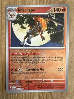 Infernape - 033/167 - Pokemon TCG - Twilight Masquerade - Rare Reverse Holo NM - Image 1