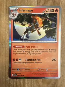 Infernape - 033/167 - Pokemon TCG - Twilight Masquerade - Rare Holo - NM - Image 1