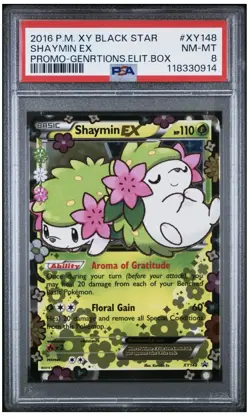 2016 POKEMON XY BLACK STAR PROMO GENERATIONS ELITE TRAINER BOX SHAYMIN EX PSA 8 - Image 1