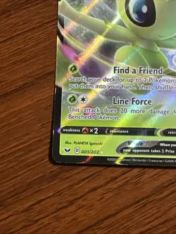 Celebi V Ultra Rare 001/202 Swsh01: Sword & Shield Holo Pokemon TCG - Image 5