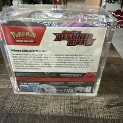 Pokemon Destined Rivals Booster Box Sealed With Acrylic Case! - Image 2