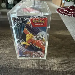Pokemon Destined Rivals Booster Box Sealed With Acrylic Case! - Image 3